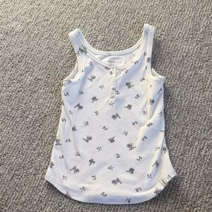 Abercrombie Kids White Floral Tank Top